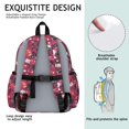 thumbnail image 5 of Football and Trophy Red Pattern Cute School Backpack with Padded Back and Adjustable Shoulder Straps 13.4"x11"x4.7", 5 of 5