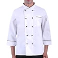 thumbnail image 5 of Hearthz Chef Jacket for Men and Women Long Sleeves Men's Chef Coat Womens Restaurant Kitchen Cook Shirt Kitchen Cooking Uniform (White,XL), 5 of 6