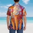 thumbnail image 4 of Susaid Trio Of Dripping Cones Print Hawaiian Shirts for Men Women,Hawaiian Summer Short-Sleeve Casual Relaxed-Fit Button-Down,X-Large, 4 of 7