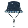thumbnail image 5 of Ponceau Baby Sun Hat UPF 50+ Sun Protection Summer Beach Hat Cute Baby Bucket Hat Wide Brim Toddler Sun Hats for Boys Girls Navy Fish L, 5 of 6