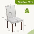 thumbnail image 2 of JOINSUN Modern Dining Chairs, Linen Fabric Upholstered Chair with Nailhead Trim and Wood Legs, Set of 2 , Grey, 2 of 5