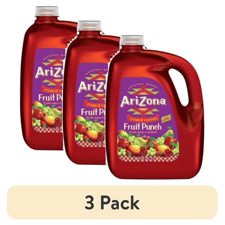 (3 pack) AriZona Kiwi Fruit Punch Juice Cocktail, 128 Fl. Oz.