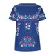 thumbnail image 4 of Puntoco moda mujer casual impresión blusa manga corta camiseta verano botón tops liquidación Puntoco Puntoco-2684, 4 of 6