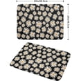 thumbnail image 6 of Vintage Daisy Dish Drying Mat for Kitchen Counter White Flowers Dish Mat Coffee Bar Mat Microfiber Absorbent Counter Mat 18 x 24 inch Black, 6 of 6