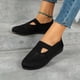 thumbnail image 4 of Amzcrzy Zapatos de mujer,Zapatos de mujer,Zapatillas de mujer, Zapatos planos de punta redonda de color liso para mujer, zapatillas suaves e informales Sandalias Mujer Zapatillas De Casa, 4 of 6
