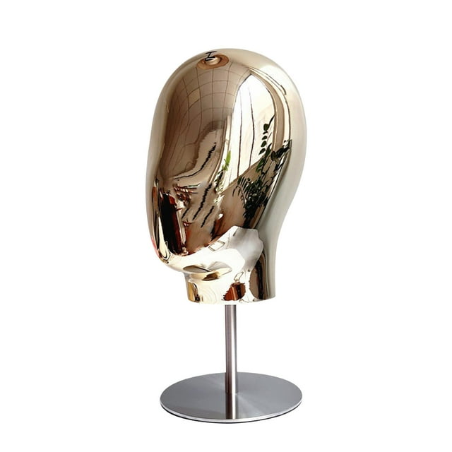 Expositor de sombreros y gorras de maniquí, resistente, antideslizante, estable y de pie. Oro