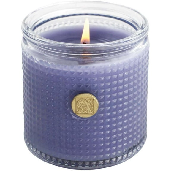 Lavender Bouquet Aromatique Textured Glass 6 oz Scented Jar Candle
