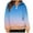 01 Blue, variant on Women's Tops, Tees & Blouses Tie Dye Oversized Sweatshirt Plus Size Loose Fit Cute Hoodie Drawstring Fall Pullover with Pocket