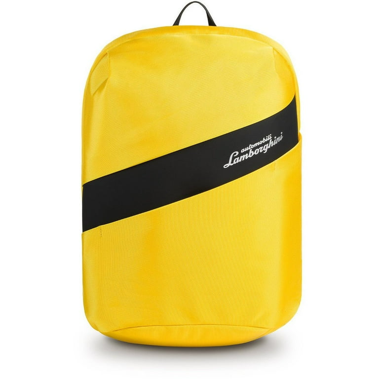 Lamborghini Backpack in Technical fabric Yellow Gray Blue Walmart