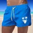 thumbnail image 2 of Kcolen Mens Swim Trunks 7 Inch High Elastic Waist Mens Board Shorts Lightweight Swimsuit Men Mens Swim Trunks Summer Beach Athletic Fit Bathing Suit Beach Board Shorts, 2 of 4