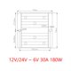 thumbnail image 5 of Regulador convertidor de potencia Areyourshop, resistente al agua de 12 V/24 V a 6 V, 30 A, 180 W, 5 of 9