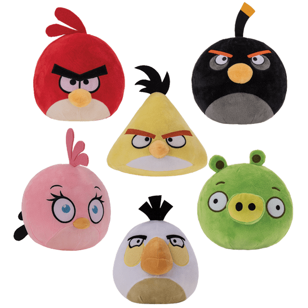 Angry Birds Plush Toys Assortment. Set of 6 Toys. 6 inch each - Walmart.com