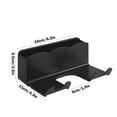 thumbnail image 2 of LACKUST Adhesive Hair Dryer Holder No Drill - Black Bathroom Wall Mount Organizer with Hooks & Storage Compartments, Waterproof Plastic, 2 of 5