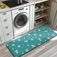 thumbnail image 3 of Teal Daisy Flower Yellow Blooms Pattern Kitchen Rug Mat,Kitchen Runner Rugs Non Skid Washable,Decorative Kitchen Floor Mats for Kitchen,Sink,Laundry,17"x47.2", 3 of 7