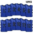 thumbnail image 1 of Graflsoa 12-Pack Adult Reversible Team Vests with Numbers 1-12, Dark Blue, Breathable Polyester for Sports Practice, 1 of 7