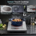 thumbnail image 3 of Karienvir Single Burner Electric Cooktop, Portable Electric Stove 110v with plug, Touch Control, Safety Lock, Timer, Kitchen Cooking Cooktop With 9 Power Levels, 1800W(Grey), 3 of 7