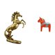 thumbnail image 5 of Estatua de caballo de resina hecha a mano, figura de pie, escultura tradicional dalecarliana, decoración creativa que simboliza , adecuada, 5 of 8