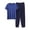Blue, variant on Men's Short Pajama Sets 2 Piece Casual Crewneck Short Sleeve Sleepwear with Jogger Pants Solid Breathable Loungewear Summer Soft Matching Set