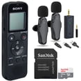 thumbnail image 1 of Grabadora de voz Sony ICD-PX370 con set de micrófonos Lavalier y 128 GB para coche, 1 of 7