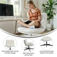 thumbnail image 3 of Flash Furniture Chloe Armless Ergonomic Fabric Swivel Task Chair Cream/Black Frame (CH2321961CRBK), 3 of 4