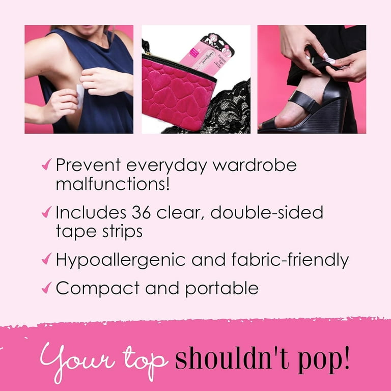 Hollywood Fashion Secrets, Fashion Tape Strips, 36 Count, Clear -  Walmart.com