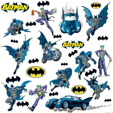 BATMAN GOTHAM Removable Vinyl Wall Decals BATMOBILE Room Decor 31 Big Stickers