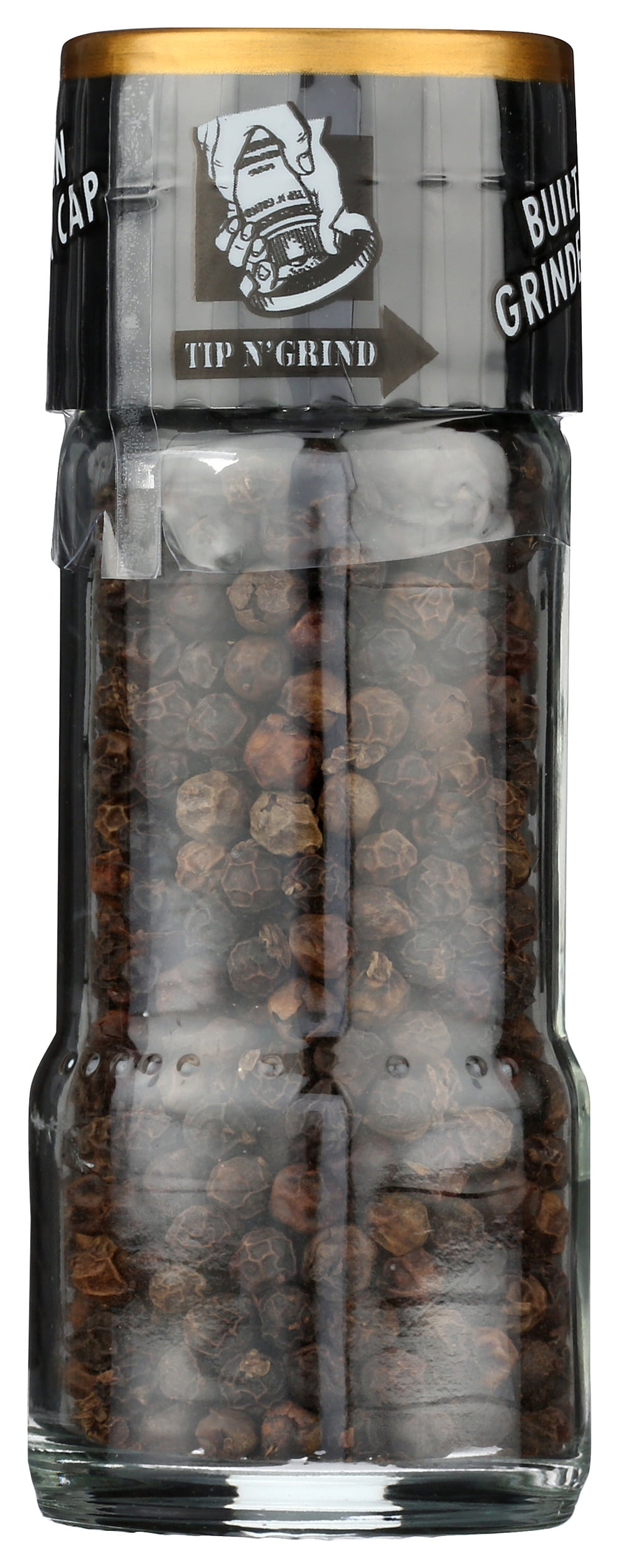 (Pack of 6), Alessi No Label Black Pepper Grinder Small, 1.34 Oz