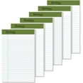 thumbnail image 1 of baomifa-Notepad, EnviroTec Jr. Legal Pads, 5x8 Inch, 100% Recycled White Paper, Medium Ruled, Perforated Sheets, 40 Sheets per Pad, 6-Pack – Eco-Friendly Writing Pads for Office, School, or Home Use, 1 of 4