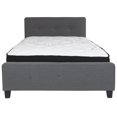 thumbnail image 5 of Flash Furniture Tribeca Full Size Tufted Upholstered Platform Bed in Dark Gray Fabric with Pocket Spring Mattress, 5 of 5