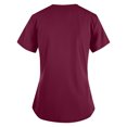 thumbnail image 3 of Snoarin Été Plus Size Going Out Tops for Women Manches Courtes Col Rond Tops Travail Uniforme Couleur Unie avec Poches Blouse Work Uniformes for Women sur l'Autorisation, 3 of 3