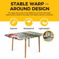 thumbnail image 4 of Grey Snowman Christmas Table Cloths for 4 Foot Rectangle Tables, Xmas Tree Ball Snowflake Winter Patio Waterproof Elastic Fitted Tablecloths, Washable Rectangular Table Cover for Camping, 4 of 8
