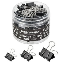 100pcs Binder Clips Assorted Sizes, Black Paper Clamps, Medium, Small, Mini 3 Sizes with Box for Office and Home