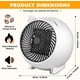 thumbnail image 4 of Calefactor de aire acondicionado, calefactor de 500 W, calefactor de ahorro de energía para el hogar y la oficina, calefactor de oficina de 5 segundos, calefactor eléctrico pequeño, 4 of 5