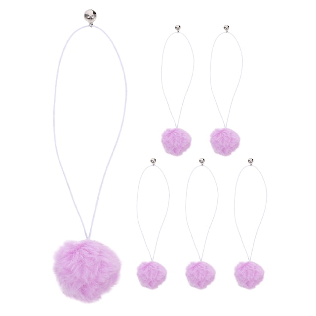 Shisuyan 6pcs Cat Dangling Ball With Bell Cat Trees And Scratching Post Interactive Cat Toy Replacement Balls