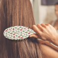 thumbnail image 3 of Green and Red Christmas Pattern Hair Brush,Girls Detangling Hair Brush,Glide Through Tangles with Ease for Wet & Dry Hair,8.8"X2.8", 3 of 7