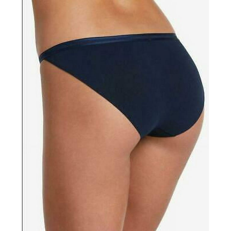 Jockey Allure Solid Color Luxuriously Soft Cotton String Bikini Panty Navy  Blue S 