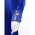 thumbnail image 5 of TiaoBug Clergy Robe for Women Button Down Clergy Dress Cassock Pulpit Church Minister Vestment Liturgical Gown Blue XXL, 5 of 7