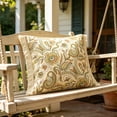 thumbnail image 4 of ChicYu Pillow Cover Throw Tassel Fringe 18x18 Inch Cotton Linen Decorative Cushion Case Floral Pattern for Sofa Couch Bed Living Room Bedroom Funda de Almohada, 4 of 6