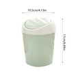 thumbnail image 3 of Green Desk Trash Can,6.69*4.13 In Mini Desk Trash Can,Plastic Trash Can with Swing Lid for Home, Office, Kitchen, Vanity Tabletop, Bedroom, Bathroom, 3 of 5