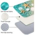 thumbnail image 3 of Bath Rugs Sponge Foam Absorbent Soft for Bathroom and Kitchen (30 x17 inches), Flannel Mat Non Slip Bright 3D Print for Bedside and Living Room(Scallop Starfish), 3 of 6