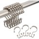 thumbnail image 1 of Shower Curtain Hooks Rings: Stainless Steel Shower Curtain Rings, Metal Double Glide Shower Hooks for Rods Curtains, Matte Nickel - Set of 24 Hooks, 1 of 4