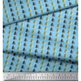 thumbnail image 3 of Soimoi Blue Rayon Fabric Cedar Tree Decor Fabric Printed Yard 56 Inch Wide, 3 of 3