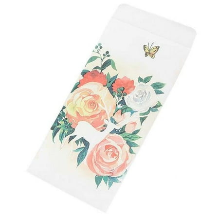 Panda Superstore PS-OFF490804011-YAN01708 Japanese Style Invitation Envelopes Artistic Deer Greetings Cards, Flower - 30 Piece