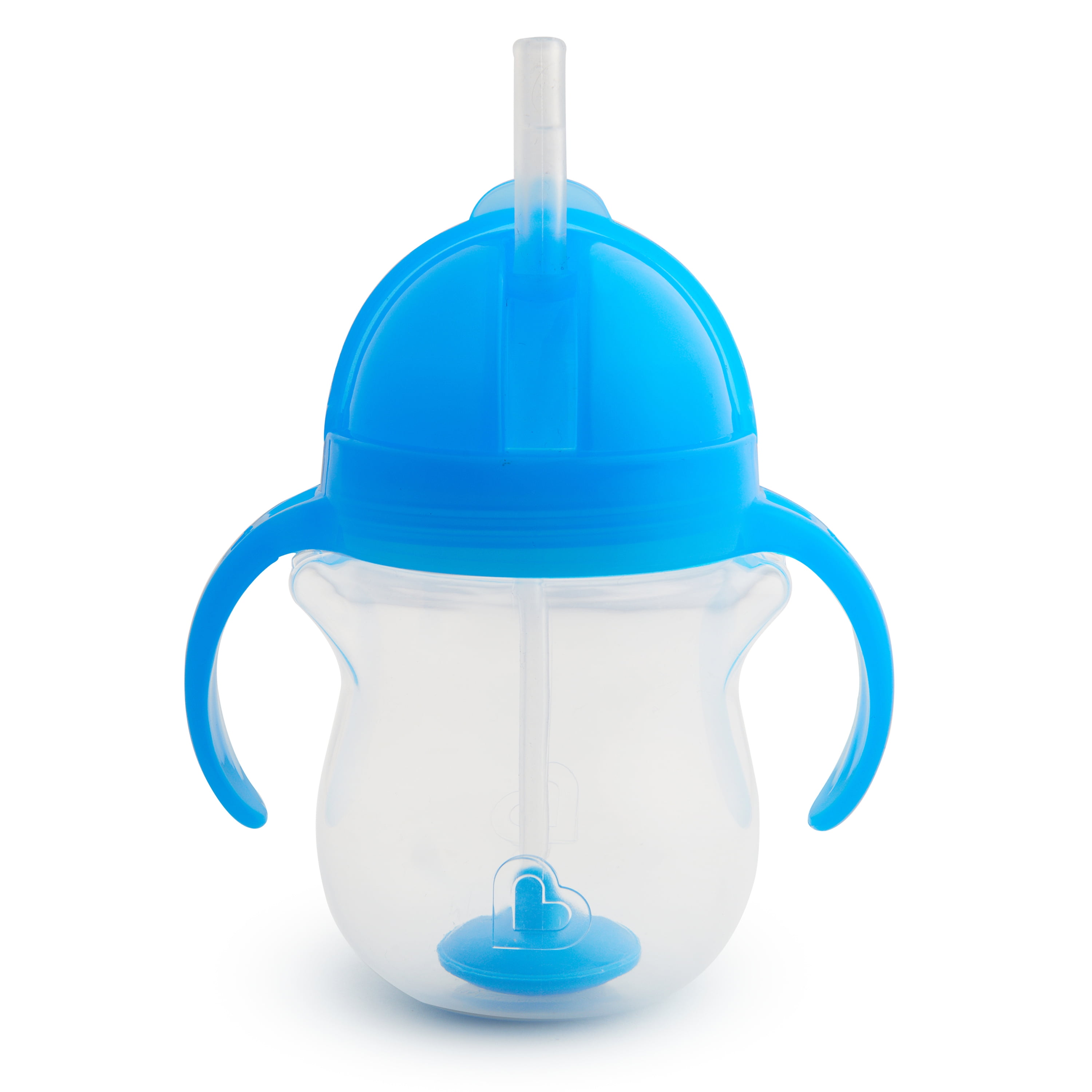 Munchkin Any Angle Click Lock Weighted Flexi Straw Trainer Cup, 7 Ounce, Blue