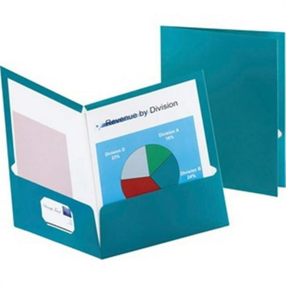 Oxford OXF5049561 Dossier Métallique 2 Poches, Turquoise