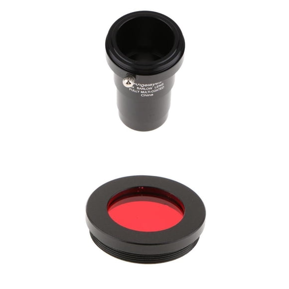 Telescopio Ocular Barlow Lente 5X para Fotografía Astronómica + Filtro # 25A