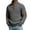 Dark Gray #010, variant on Men's Cable Knit Pullover Sweater Casual Long Sleeve Stand Collar Button Knitted Sweaters Royal Blue M