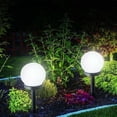 thumbnail image 2 of Billuyoard 4 uds/1 ud. Bola de luz LED para exteriores, lámpara de suelo con energía Solar para jardín, Patio, paisaje, impermeable, luz de suelo en Iluminación y accesorios blanco 10x33cm Billuyoard HA7088-02B, 2 of 6