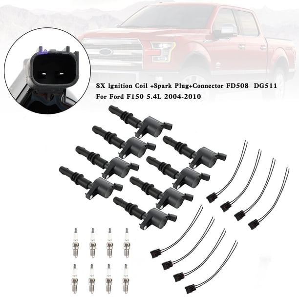 Lot de 8 bobines d'allumage droites haute performance 15 % plus d