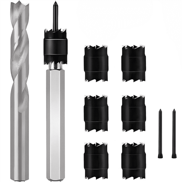 Juego de 10 Cortadores de Soldadura por Puntos Doble Cara, Broca Removedora de Cortador de Soldadura por Puntos Rotatorio HSS de 3/8 Pulgadas y 5/16 Pulgadas para Taladro Eléctrico